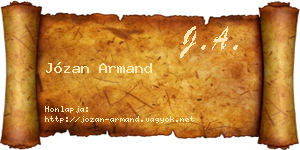 Józan Armand névjegykártya